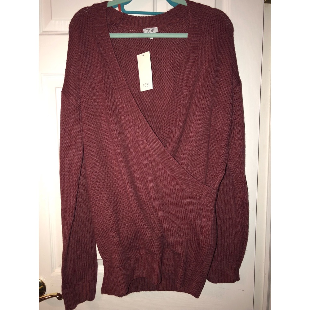 Wine OverSized SweaterDress